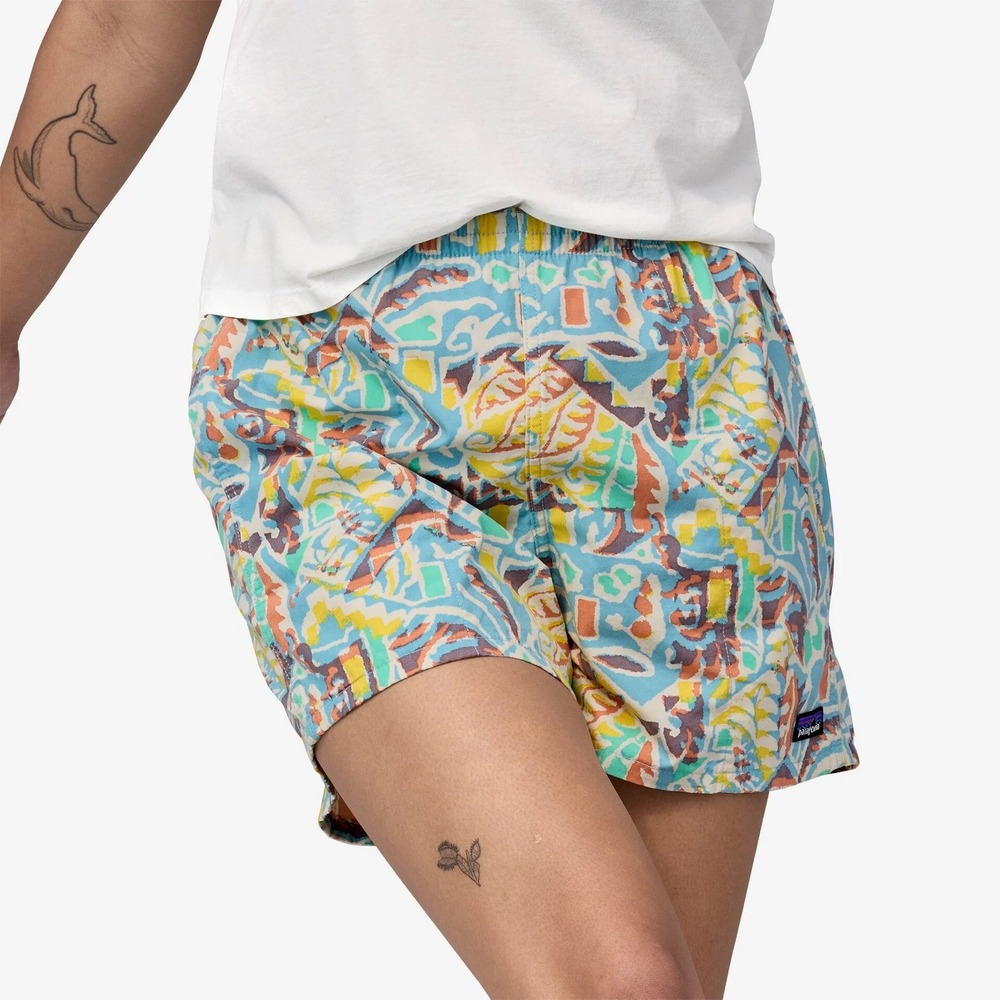 Patagonia Funhoggers Cotton Shorts 4" Abstract Print Size Small